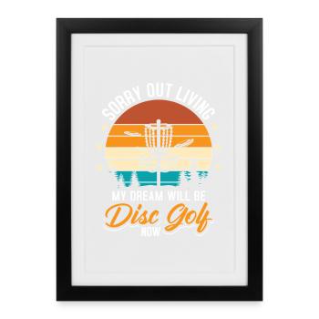 Cadeaux de disc golf Disc Golf - Affiche encadrée (27 × 37 cm) - noir - Devant
