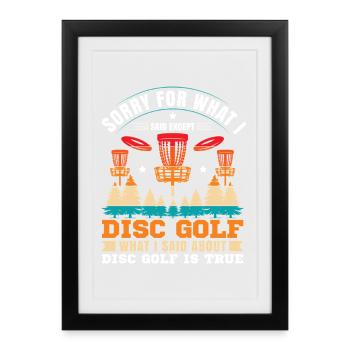 Disc Golf Gifts Disc Golf - Framed poster (27 × 37 cm) - black - Front