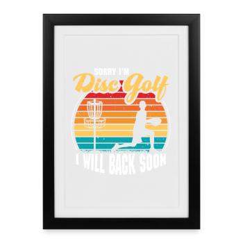 Disc Golf Gifts Disc Golf - Framed poster (27 × 37 cm) - black - Front