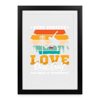 Disc Golf Gifts Disc Golf - Framed poster (27 × 37 cm) - black - Front