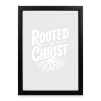 Rooted in Christ - Framed poster (27 × 37 cm) - black - Front