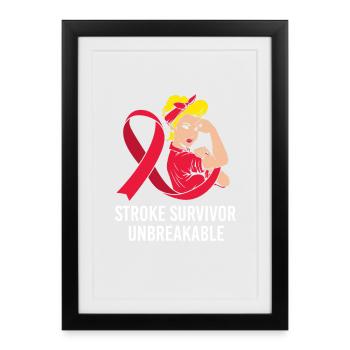 Stroke Stroke - Framed poster (27 × 37 cm) - black - Front