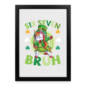 Unicorn St. Patrick's Day - Framed poster (27 × 37 cm) - black - Front