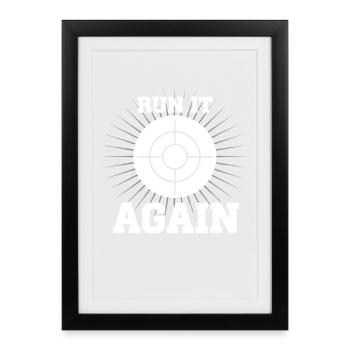 Shooting range at the shooting range, shooting exercises at the - Framed poster (27 × 37 cm) - black - Front