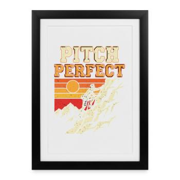 Pitch Perfect Climbing Alpine Sunset - Framed poster (27 × 37 cm) - black - Front