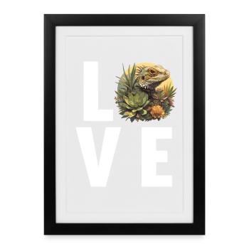 Lézard des lézards - Affiche encadrée (27 × 37 cm) - noir - Devant