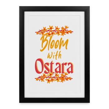 Fleurir avec Ostara Joyeuse Équinoxe de printemps de Pâques - Affiche encadrée (27 × 37 cm) - noir - Devant
