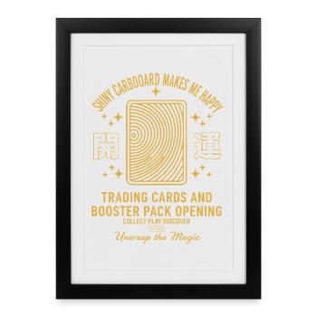 Shiny Cardboard Happy Trading Cards Booster Pack - Framed poster (27 × 37 cm) - black - Front