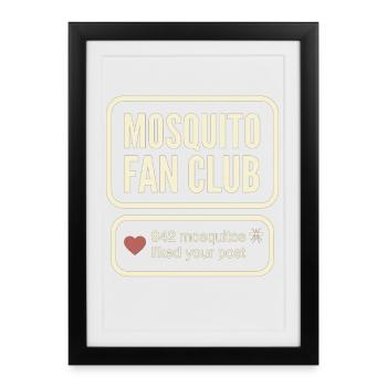Mosquito Fan Club 942 Mosquitos - Framed poster (27 × 37 cm) - black - Front