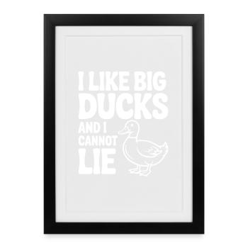 I Like Big Ducks and I Cannot Lie - Framed poster (27 × 37 cm) - black - Front