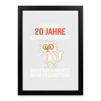 20th Company Anniversary Service Anniversary Work - Framed poster (27 × 37 cm) - black - Front
