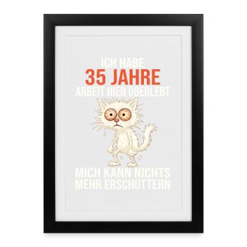 35th Anniversary of the Company Service Anniversary of Work - Framed poster (27 × 37 cm) - black - Front