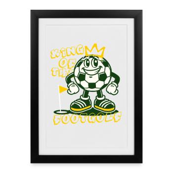 Footgolf Football Golf - Affiche encadrée (27 × 37 cm) - noir - Devant