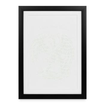 Phoenix Rising – Blanc Pur - Affiche encadrée (27 × 37 cm) - noir - Devant
