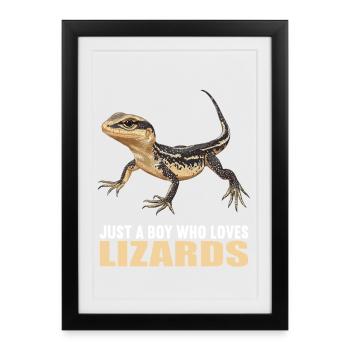 Lézard des lézards - Affiche encadrée (27 × 37 cm) - noir - Devant