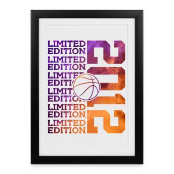 ÉDITION LIMITÉE 2012 BASKETBALL 14E ANNIVERSAIRE - Affiche encadrée (27 × 37 cm) - noir - Devant