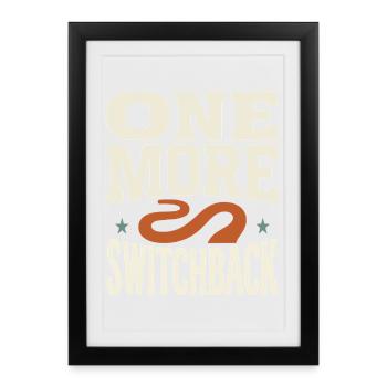 One More Switchback Serpentinen Design - Gerahmtes Poster (27 × 37 cm) - Schwarz - Vorne