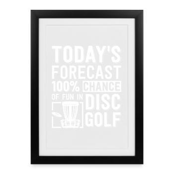 Disc Golf Gifts Disc Golf - Framed poster (27 × 37 cm) - black - Front