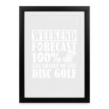 Disc Golf Gifts Disc Golf - Framed poster (27 × 37 cm) - black - Front