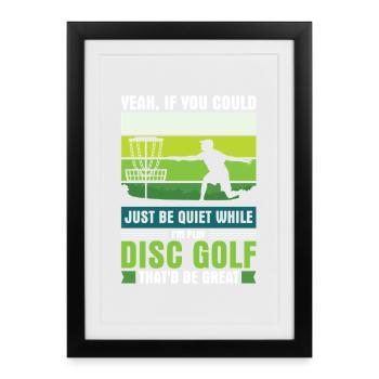 Cadeaux de disc golf Disc Golf - Affiche encadrée (27 × 37 cm) - noir - Devant