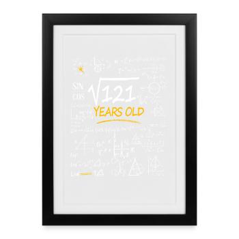 11 Years Birthday Math Formulas Funny - Framed poster (27 × 37 cm) - black - Front