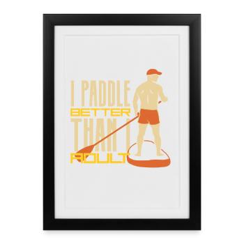Santorin - Affiche encadrée (27 × 37 cm) - noir - Devant
