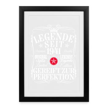 85th Birthday Man Woman 85 Years 1941 Decoration Funny - Framed poster (27 × 37 cm) - black - Front