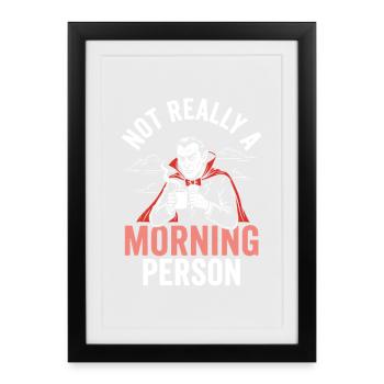 Morning grouch shirt for coffee fans - Framed poster (27 × 37 cm) - black - Front