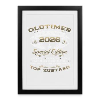Pension de pensionnaire de l’homme à cadeaux de retraite 2026 Drôle - Affiche encadrée (27 × 37 cm) - noir - Devant