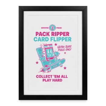Pack Ripper Card Flipper Ultra Rare Tirs Échanges - Affiche encadrée (27 × 37 cm) - noir - Devant