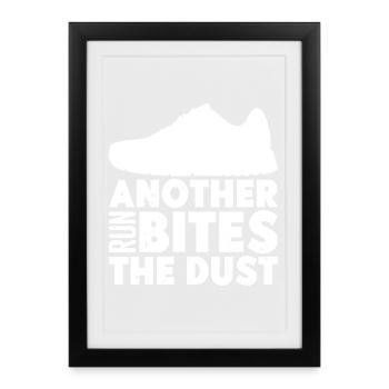 Marathon Runner Another Run Bites The Dust Running - Framed poster (27 × 37 cm) - black - Front