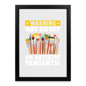 Peintre d’art drôle, Tang Touches Don - Affiche encadrée (27 × 37 cm) - noir - Devant