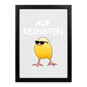 On no chick - Framed poster (27 × 37 cm) - black - Front