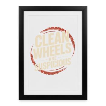 Track Day Brake Dust Hpde Track Car Autocross - Framed poster (27 × 37 cm) - black - Front