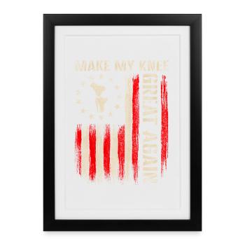 Rendre mon genou à nouveau génial pour la récupération du LCA - Affiche encadrée (27 × 37 cm) - noir - Devant