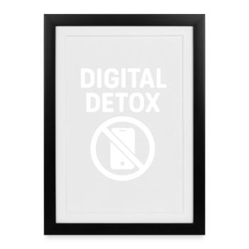 Digital Detox Mobile Phone Ban – Focus & Mindfulness - Framed poster (27 × 37 cm) - black - Front