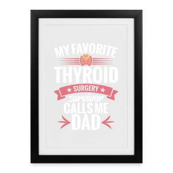  Post Thyroid Surgery Recovery Thyroid Removal - Framed poster (27 × 37 cm) - black - Front