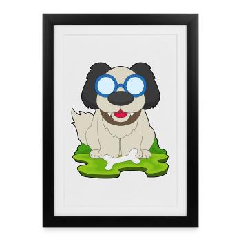 Os de chien - Affiche encadrée (27 × 37 cm) - noir - Devant