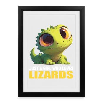 Lézard des lézards - Affiche encadrée (27 × 37 cm) - noir - Devant