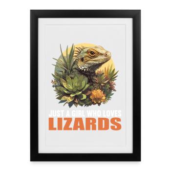 Lézard des lézards - Affiche encadrée (27 × 37 cm) - noir - Devant