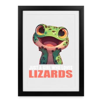Lézard des lézards - Affiche encadrée (27 × 37 cm) - noir - Devant