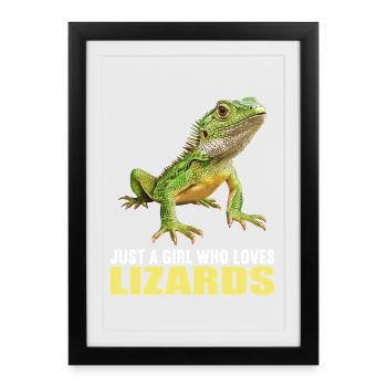 Lézard des lézards - Affiche encadrée (27 × 37 cm) - noir - Devant