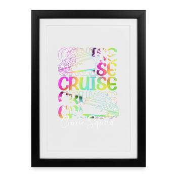Cousins Cruise Cruise Ship - Framed poster (27 × 37 cm) - black - Front