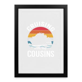 Cousins Cruise Cruise Ship - Framed poster (27 × 37 cm) - black - Front