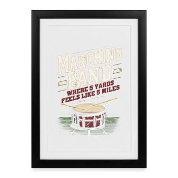 Marching band brass band - Framed poster (27 × 37 cm) - black - Front