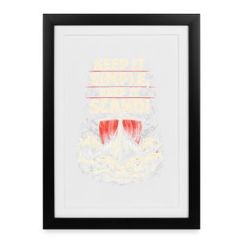 Scandinavian Viking Keep It Scandi - Framed poster (27 × 37 cm) - black - Front