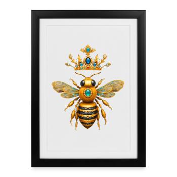 Queen Bee Bienenkönigin - Framed poster (27 × 37 cm) - black - Front