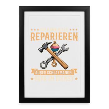 Expectant Dad Artisan Baby Shower Gift - Framed poster (27 × 37 cm) - black - Front