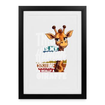 C’est mon costume de girafe humaine - Affiche encadrée (27 × 37 cm) - noir - Devant