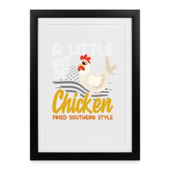 Chicken Fried Southern Style Country - Framed poster (27 × 37 cm) - black - Front